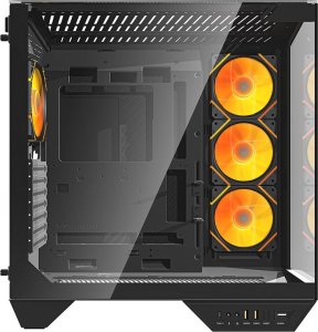 Obudowa Darkflash DY470 czarna + 4 wentylatory + uchwyt GPU 2