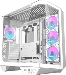 Obudowa komputerowa Darkflash DY470 (biała) + 4 wentylatory + uchwyt GPU 1