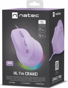 Mysz Natec Crake 2 Pro fioletowa (NMY-2274) 8