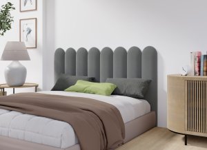 Panel tapicerowany płotek zaokrąglony 60x15 Magic Velvet 2241 (Szary) 60x15 2