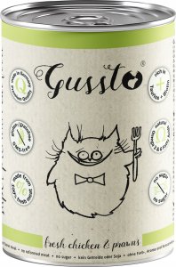 GUSSTO pusz.400g FRESH CHICKEN & PRAWNS /6 Pokarm dla kota z KURCZAKIEM I KREWETKAMI 2
