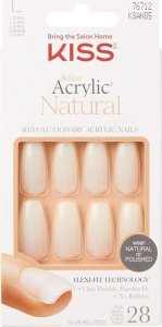 Kiss Salon Acrylic Natural Sztuczne paznokcie - Strong Enough (rozmiar L) 28szt. 1