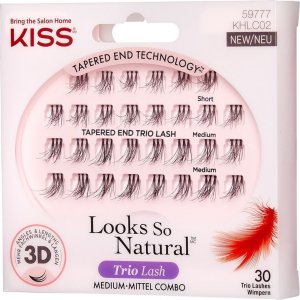 Kiss Kępki sztucznych rzęs Looks So Natural - Trio Lash 3D 1