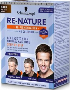 Schwarzkopf Re-Nature Krem koloryzujący do włosów ciemny brąz dla mężczyzn 1
