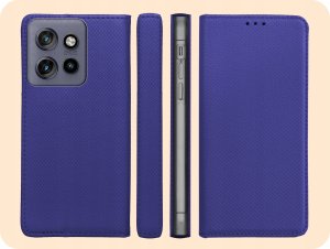 ETUI Z KLAPKĄ DO MOTOROLA EDGE 50 NEO / THINKPHONE 25 GRANATOWE MAGNETYCZNE 6
