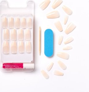 Kiss Salon Acrylic French Nude Sztuczne paznokcie Leilani (M) 28szt. 2