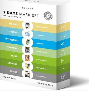 Orjena 7 Days Mask Set Zestaw maseczek do twarzy 1