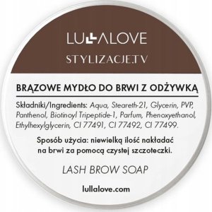 Lullalove Brązowe mydło do brwi z odżywką 30ml 1