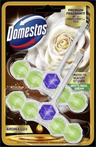 Domestos kostka toaletowa power 5 aroma lux white rose & green tea tree oil 2 x 55 g 110g 1