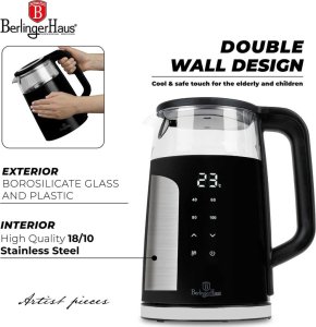 CZAJNIK ELEKTRYCZNY 1,7L BERLINGER HAUS BH-9476 MATTE BLACK 6