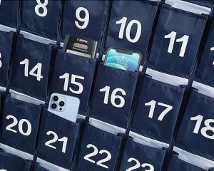 Organizer na Smartfony Telefony - Kieszonki Przechowywania do Szkoły Biura 7