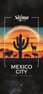 Kawa ziarnista 1kg MEXICO CITY 100% ARABICA Świeżo Palona do ekspresu + GRATIS 3