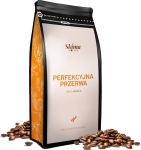 Kawa ziarnista 1kg PERFEKCYJNA PRZERWA 100% ARABICA Świeżo Palona do ekspresu + GRATIS 1