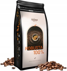 Kawa ziarnista 1kg ROBUSTA 100% do ekspresu + GRATIS 2