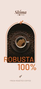 Kawa ziarnista 1kg ROBUSTA 100% do ekspresu + GRATIS 3