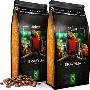 Kawa ziarnista SkimaCoffee Zestaw Kawa ziarnista 1kgX2 BRAZYLIA 100% ARABICA Świeżo Palona do ekspresu 2