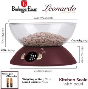 Waga kuchenna Berlinger Haus WAGA KUCHENNA Z MISĄ BERLINGER HAUS BH-9615 LEONARDO 3