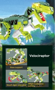 Klocki Dinozaur Velociraptor 1