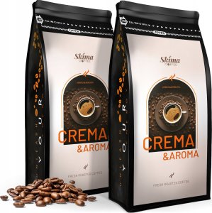 Kawa ziarnista SkimaCoffee Zestaw Kawa ziarnista 1kgX2 CREMA AROMA BLEND Świeżo Palona do ekspresu 2