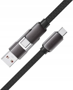 Kabel USB Acefast USB-C - USB-C + USB-A 1.2 m Wielokolorowy (6974316282334) 3