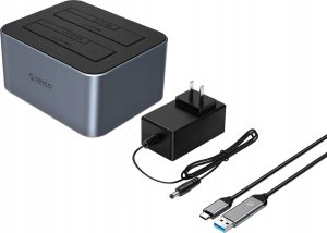 Stacja dokująca na 2 dyski z funkcją klonowania offline 2,5"/3,5" SATA HDD/SSD - szara 2