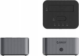 Stacja dokująca do dysków z funkcją klonowania M.2 NVME + 2,5"/3,5 HDD / 2,5" SSD - szara 2