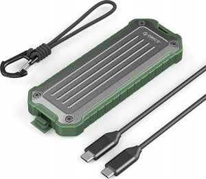 Przenośna kieszeń dyskowa M.2 NVMe/SATA SSD USB-C 3.2 - szaro-zielona 1