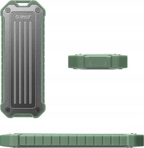 Przenośna kieszeń dyskowa M.2 NVMe/SATA SSD USB-C 3.2 - szaro-zielona 2