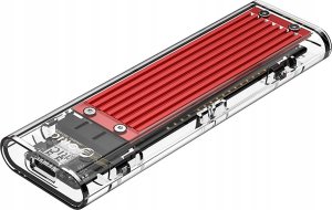 Kieszeń dyskowa M.2 NVME na USB-C 10Gbps - czerwona 1