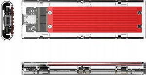 Kieszeń dyskowa M.2 NVME na USB-C 10Gbps - czerwona 3