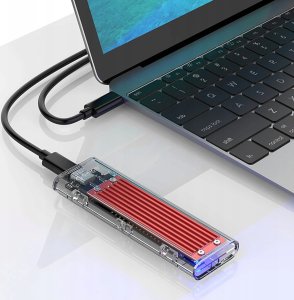 Kieszeń dyskowa M.2 NVME na USB-C 10Gbps - czerwona 4