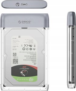 Kieszeń dyskowa 2,5" HDD/SSD USB-C 5Gbps - przezroczysta 3