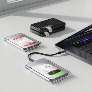 Kieszeń dyskowa 2,5" HDD/SSD USB-C 5Gbps - przezroczysta 4