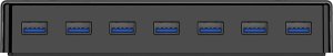 HUB 7-portowy USB-A 3.0 - czarny 3