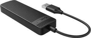 HUB 4-portowy USB-A 2.0 przewód 0,3M - czarny 1