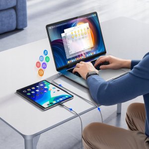 Kabel USB Orico USB-C - USB-C 1 m Wielokolorowy (6942227138545) 6