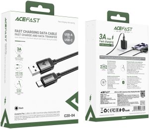Kabel Acefast C20-04 USB-A - USB-C 480Mb/s 3A 1.2m - czarny 7