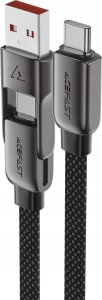 Kabel USB Acefast USB-C - USB-C 0.2 m Wielokolorowy (6974316283539) 2