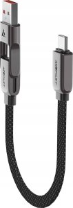 Kabel USB Acefast USB-C - USB-C 0.2 m Wielokolorowy (6974316283539) 5