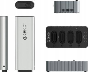 Stacja dokująca do dysków z funkcją klonowania na 4x M.2 NVME - szara 3