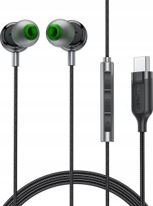Słuchawki Acefast Słuchawki przewodowe L5 dokanałowe USB-C 1.2m - czarne 2