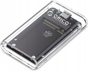 Kieszeń dyskowa MSATA USB-C 3.2 5Gbps - przezroczysta 1
