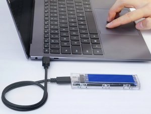 Kieszeń dyskowa M.2 NVME na USB-C 10Gbps - niebieska 2
