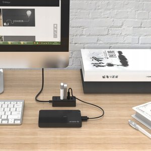 HUB 4-portowy USB-A 2.0 przewód 1M - czarny 6