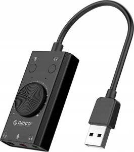 Wielofunkcyjna zewnętrzna karta dźwiękowa USB - czarna 3