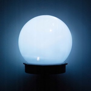 Zestaw 3 x Lampka solarna kula biała ogrodowa dekoracyjna 9x33,7cm 6