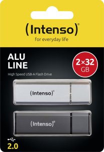 Intenso AluLine USB Drive 32GB Doppelpack 2x32GB - 32 GB pamięć USB USB Typu-A 2.0 Antracyt, Srebrny 2