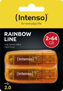 Intenso Rainbow Line 64GB Orange 2er pamięć USB USB Typu-A 2.0 Pomarańczowy 2