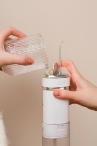 Irygator do zębów jamy ustnej ZENT Stream+ bezprzewodowy PRO 360 Różowy 4