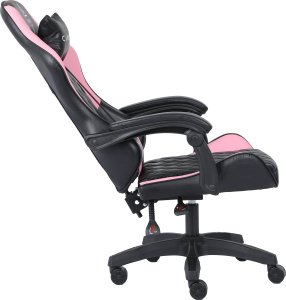 Fotel Gamingowy Krzesło Gracza Biurowy Alpha Gaming Carbon Różowy Porządny 6